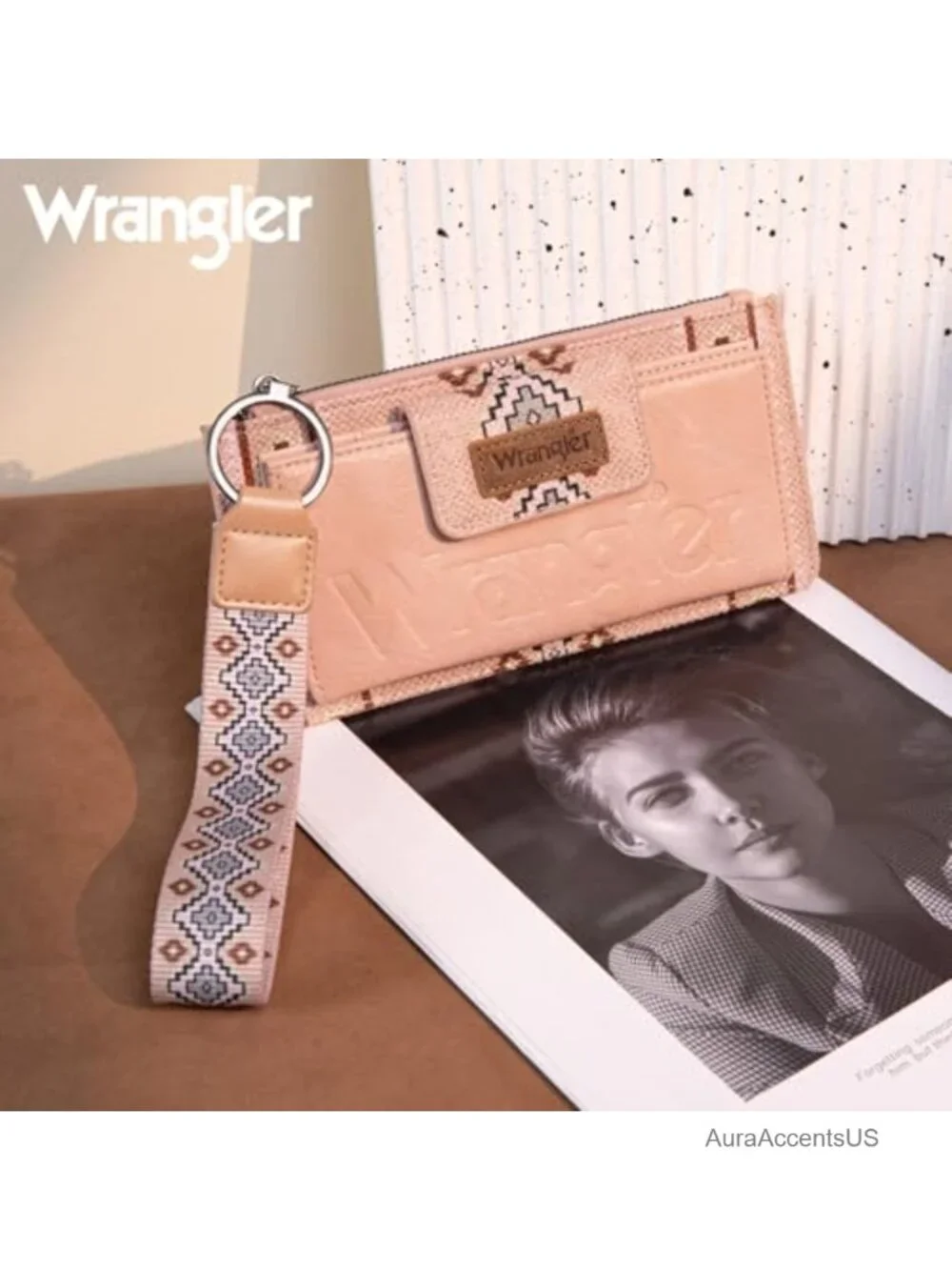 Western Boho Wristlet Wallet RFID Blocking Card Holder Clutch